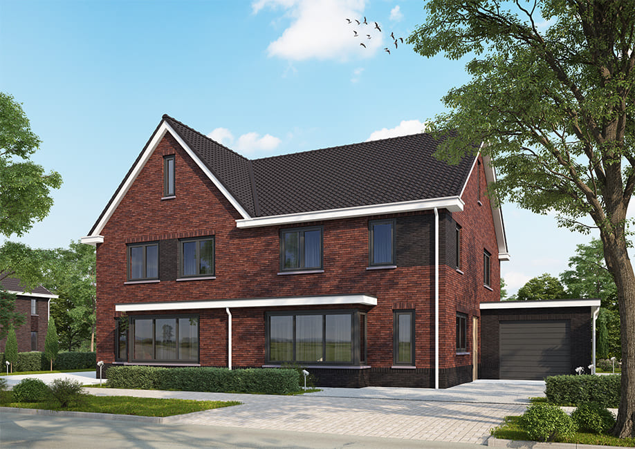 model-Chicago-voorkant De voorkant van het huis van het model Chicago.